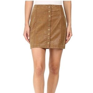 Free People Oh Snap Faux leather mini skirt Sz 10